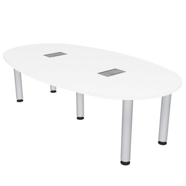 45.25 in W, 84 in L, 29 in H, Engineered Wood Top, White